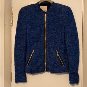 Rebecca Taylor- Boucle  jacket w leather detail